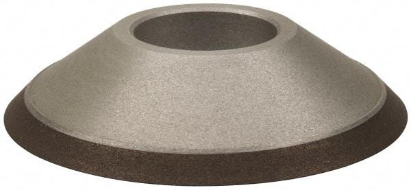 Made in USA - 3-1/2" Diam, 1-1/4" Hole Size, 3/4" Overall Thickness, 220 Grit, Type 15 Tool & Cutter Grinding Wheel - Very Fine Grade, Diamond - Benchmark Tooling