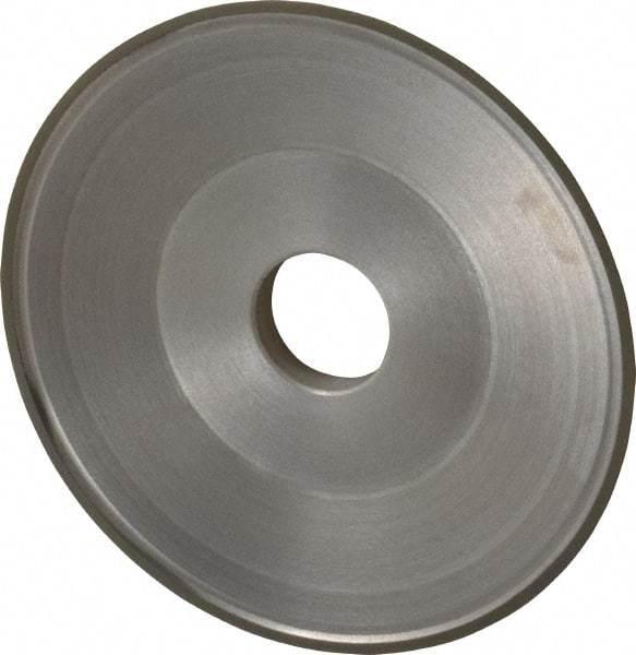 Made in USA - 6" Diam, 1-1/4" Hole Size, 3/4" Overall Thickness, 220 Grit, Type 15 Tool & Cutter Grinding Wheel - Very Fine Grade, Diamond - Benchmark Tooling