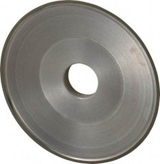 Made in USA - 6" Diam, 1-1/4" Hole Size, 3/4" Overall Thickness, 220 Grit, Type 15 Tool & Cutter Grinding Wheel - Very Fine Grade, Diamond - Benchmark Tooling