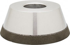 Made in USA - 3-3/4" Diam, 1-1/4" Hole Size, 1-1/2" Overall Thickness, 120 Grit, Type 11 Tool & Cutter Grinding Wheel - Fine Grade, CBN - Benchmark Tooling