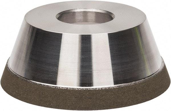 Made in USA - 3-3/4" Diam, 1-1/4" Hole Size, 1-1/2" Overall Thickness, 150 Grit, Type 11 Tool & Cutter Grinding Wheel - Very Fine Grade, CBN - Benchmark Tooling