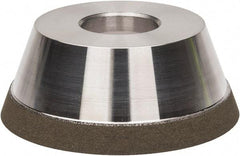 Made in USA - 3-3/4" Diam, 1-1/4" Hole Size, 1-1/2" Overall Thickness, 150 Grit, Type 11 Tool & Cutter Grinding Wheel - Very Fine Grade, CBN - Benchmark Tooling