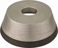 Made in USA - 5" Diam, 1-1/4" Hole Size, 1-3/4" Overall Thickness, 150 Grit, Type 11 Tool & Cutter Grinding Wheel - Very Fine Grade, CBN - Benchmark Tooling