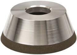 Made in USA - 3-3/4" Diam, 1-1/4" Hole Size, 1-1/2" Overall Thickness, 120 Grit, Type 11 Tool & Cutter Grinding Wheel - Fine Grade, CBN - Benchmark Tooling