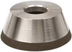 Made in USA - 3-3/4" Diam, 1-1/4" Hole Size, 1-1/2" Overall Thickness, 120 Grit, Type 11 Tool & Cutter Grinding Wheel - Fine Grade, CBN - Benchmark Tooling