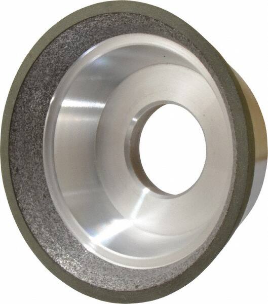 Made in USA - 3-3/4" Diam, 1-1/4" Hole Size, 1-1/2" Overall Thickness, 150 Grit, Type 11 Tool & Cutter Grinding Wheel - Very Fine Grade, CBN - Benchmark Tooling