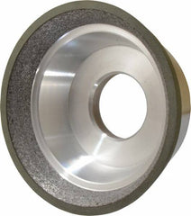 Made in USA - 3-3/4" Diam, 1-1/4" Hole Size, 1-1/2" Overall Thickness, 150 Grit, Type 11 Tool & Cutter Grinding Wheel - Very Fine Grade, CBN - Benchmark Tooling