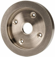 Made in USA - 6" Diam, 1-1/4" Hole Size, 1" Overall Thickness, 220 Grit, Tool & Cutter Grinding Wheel - Fine Grade, Diamond - Benchmark Tooling