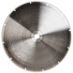 Made in USA - 10" Diam, 5/8" Arbor Hole Diam, Wet & Dry Cut Saw Blade - Diamond-Tipped, Standard Round Arbor - Benchmark Tooling