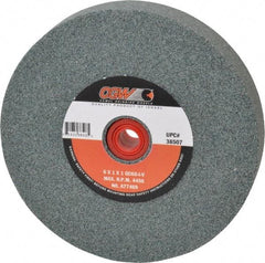Camel Grinding Wheels - 60 Grit Silicon Carbide Bench & Pedestal Grinding Wheel - 6" Diam x 1" Hole x 1" Thick, 4456 Max RPM, I Hardness, Medium Grade , Vitrified Bond - Benchmark Tooling