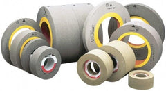 Camel Grinding Wheels - 10" Wide x 14" Diam, Type 7 Feed Regulating Wheel - 5" Hole Size, 80 Grit, Hardness R, 8-1/2" Diam x 1-1/2" Deep Recess, 8-1/2" Diam x 1-1/2" Deep Opposite Side Recess - Benchmark Tooling