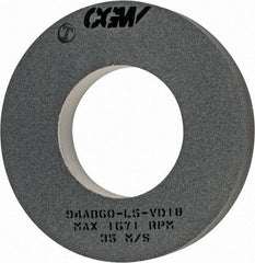 Camel Grinding Wheels - 16" Diam x 8" Hole x 2" Wide Centerless & Cylindrical Grinding Wheel - 60 Grit, Aluminum Oxide, Type 1, Medium Grade, Vitrified Bond, No Recess - Benchmark Tooling