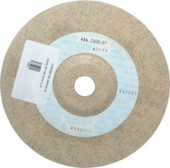 Cratex - 36 Grit, 7" Wheel Diam, 1/4" Wheel Thickness, 7/8" Arbor Hole, Type 27 Depressed Center Wheel - Aluminum Oxide, Rubber Bond, Compatible with Angle Grinder - Benchmark Tooling