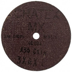 Cratex - 3" Diam 1/4" Hole 36 Grit Fiber Disc - Very Coarse Grade, Aluminum Oxide - Benchmark Tooling