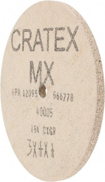 Cratex - 3" Diam 1/4" Hole 54 Grit Fiber Disc - Coarse Grade, Aluminum Oxide - Benchmark Tooling