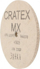 Cratex - 3" Diam 1/4" Hole 54 Grit Fiber Disc - Coarse Grade, Aluminum Oxide - Benchmark Tooling