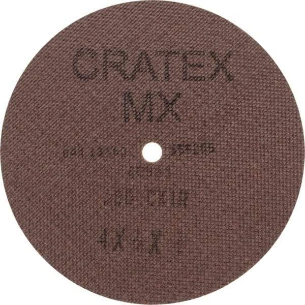 Cratex - 4" Diam 1/4" Hole 80 Grit Fiber Disc - Medium Grade, Aluminum Oxide - Benchmark Tooling