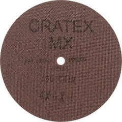 Cratex - 4" Diam 1/4" Hole 80 Grit Fiber Disc - Medium Grade, Aluminum Oxide - Benchmark Tooling