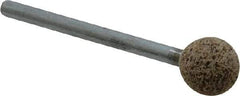 Cratex - 3/8" Max Diam, Shape Code B122, Rubberized Point - Very Coarse Grade, Aluminum Oxide - Benchmark Tooling