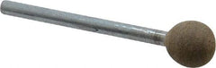 Cratex - 3/8" Head Diam, B122, Ball End, Mounted Point - Medium Grade, 80 Grit - Benchmark Tooling
