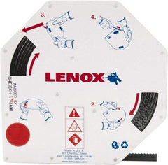 Lenox - 1/2" x 100' x 0.025" Carbon Steel Band Saw Blade Coil Stock - 6 TPI, Toothed Edge, Hook Form, Raker Set, Flexible Back, Constant Pitch, Contour Cutting - Benchmark Tooling