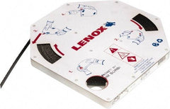 Lenox - 3/8" x 100' x 0.025" Carbon Steel Band Saw Blade Coil Stock - 6 TPI, Toothed Edge, Hook Form, Raker Set, Flexible Back, Constant Pitch, Contour Cutting - Benchmark Tooling