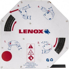 Lenox - 1/2" x 100' x 0.025" Carbon Steel Band Saw Blade Coil Stock - 3 TPI, Toothed Edge, Hook Form, Raker Set, Flexible Back, Constant Pitch, Contour Cutting - Benchmark Tooling