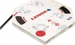 Lenox - 1/2" x 100' x 0.025" Carbon Steel Band Saw Blade Coil Stock - 14 TPI, Toothed Edge, Straight Form, Raker Set, Hard Back, Constant Pitch, Contour Cutting - Benchmark Tooling