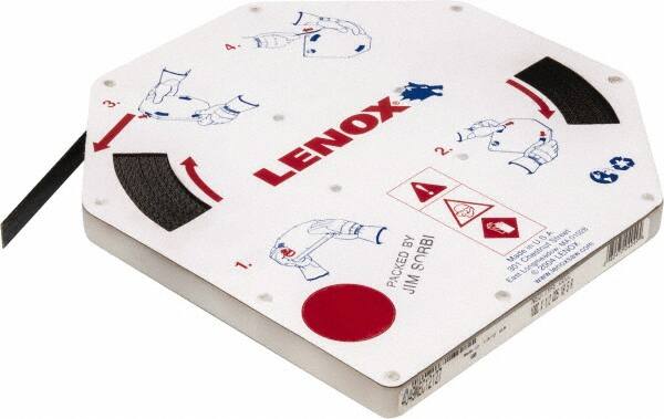 Lenox - 1/2" x 100' x 0.025" Carbon Steel Band Saw Blade Coil Stock - 18 TPI, Toothed Edge, Straight Form, Raker Set, Hard Back, Constant Pitch, Contour Cutting - Benchmark Tooling