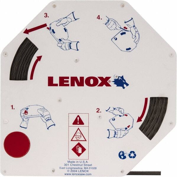 Lenox - 1/4" x 100' x 0.025" Bi-Metal Band Saw Blade Coil Stock - 14 to 18 TPI, Toothed Edge, Wavy Set, Flexible Back, Variable Pitch, Contour Cutting - Benchmark Tooling