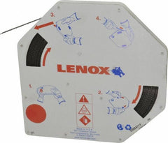 Lenox - 3/8" x 100' x 0.025" Bi-Metal Band Saw Blade Coil Stock - 10 to 14 TPI, Toothed Edge, Modified Raker Set, Flexible Back, Variable Pitch, Contour Cutting - Benchmark Tooling