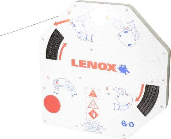 Lenox - 1/2" x 100' x 0.025" Bi-Metal Band Saw Blade Coil Stock - 6 to 10 TPI, Toothed Edge, Modified Raker Set, Flexible Back, Variable Pitch, Contour Cutting - Benchmark Tooling