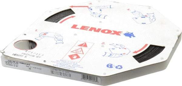 Lenox - 1/2" x 100' x 0.025" Bi-Metal Band Saw Blade Coil Stock - 10 to 14 TPI, Toothed Edge, Modified Raker Set, Flexible Back, Variable Pitch, Contour Cutting - Benchmark Tooling