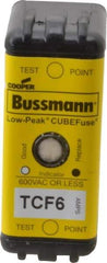 Cooper Bussmann - 300 VDC, 600 VAC, 6 Amp, Time Delay General Purpose Fuse - Plug-in Mount, 2-7/64" OAL, 100 at DC, 200 (CSA RMS), 300 (UL RMS) kA Rating - Benchmark Tooling