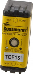 Cooper Bussmann - 300 VDC, 600 VAC, 15 Amp, Time Delay General Purpose Fuse - Plug-in Mount, 1-7/8" OAL, 100 at DC, 200 (CSA RMS), 300 (UL RMS) kA Rating - Benchmark Tooling