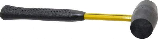 NUPLA - 1 Lb Head Rubber Mallet - 12-1/2" OAL, 12-1/4" Long Fiberglass Handle - Benchmark Tooling