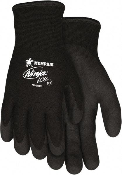MCR Safety - Size 2XL (11) Latex Coated Nylon Work Gloves - Palm & Fingers Coated, Paired - Benchmark Tooling