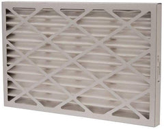 Value Collection - 16" Noml Height x 25" Noml Width x 1-3/4" Noml Depth, 35 to 45% Capture Efficiency, Wireless Pleated Air Filter - MERV 8, Synthetic, Integrated Beverage Board Frame, 500 Max FPM, 1,400 CFM, For Heating & Air Conditioning Units - Benchmark Tooling