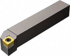 Sandvik Coromant - SCLCR, Right Hand Cut, -5° Lead Angle, 1" Shank Height x 1" Shank Width, Neutral Rake Indexable Turning Toolholder - 6" OAL, CCMT 32.52 Insert Compatibility, Series CoroTurn 107 - Benchmark Tooling