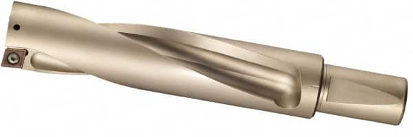 Sumitomo - 213mm Max Drill Depth, 4xD, 52mm Diam, Indexable Insert Drill - 2 Inserts, 40mm Shank Diam, Whistle Notch Shank - Benchmark Tooling