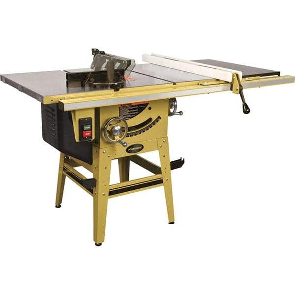 Jet - 10" Blade Diam, 5/8" Arbor Diam, 1 Phase Table Saw - 115/230 Volt, 3-1/8" Cutting Depth - Benchmark Tooling