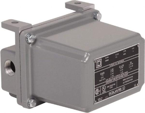 Square D - 4 NEMA Rated, DPST-DB, Float Switch Pressure and Level Switch - 575 VAC, Line-Load-Load-Line Terminal - Benchmark Tooling