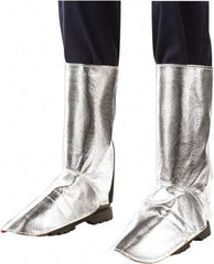 Steiner - Men's 9 Aluminized Spats - 15" High, Plain Toe, Aluminized Kevlar Upper, Silver - Benchmark Tooling
