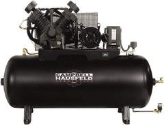 Campbell Hausfeld - 10 hp, 120 Gal Stationary Electric Horizontal Screw Air Compressor - Three Phase, 175 Max psi, 34.1 CFM, 208-230/460 Volt - Benchmark Tooling