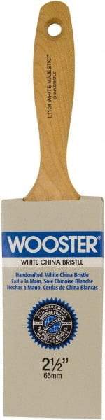 Wooster Brush - 3" Flat Hog Varnish Brush - 3-7/16" Bristle Length, 6-1/2" Maple Beavertail Handle - Benchmark Tooling