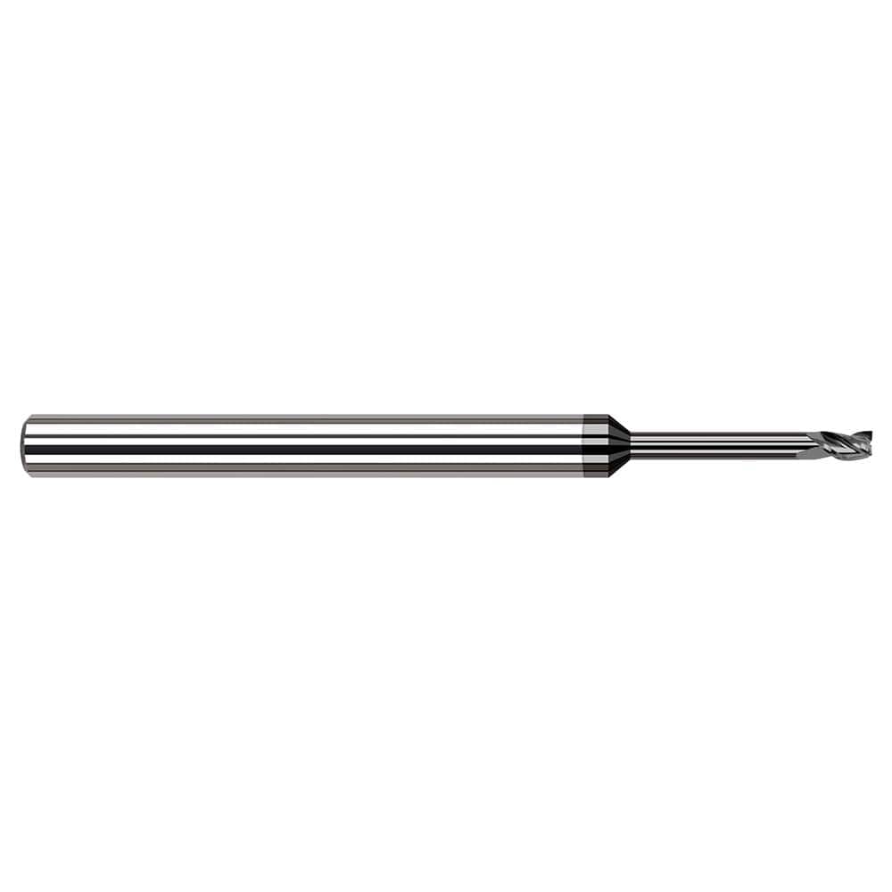 Harvey Tool - 1.4mm, 2.1mm LOC, 1/8" Shank Diam, 2-1/2" OAL, 3 Flute Solid Carbide Square End Mill - Exact Industrial Supply
