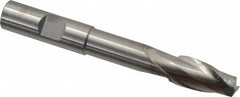 RobbJack - 1/2", 1" LOC, 1/2" Shank Diam, 4" OAL, 2 Flute, Solid Carbide Square End Mill - Single End, Uncoated, Spiral Flute, 30° Helix, Centercutting, Right Hand Cut, Right Hand Flute, Series EX-204 - Benchmark Tooling