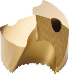 Seco - Series SD100, 25mm Diam 140° Replaceable Drill Tip - Carbide, TiAlN Finish, Through Coolant - Benchmark Tooling