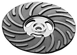 Made in USA - 6" Diam Disc Backing Ribbed Backing Pad - Soft Density, 8,600 RPM - Benchmark Tooling