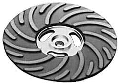 Made in USA - 6" Diam Disc Backing Ribbed Backing Pad - Soft Density, 8,600 RPM - Benchmark Tooling